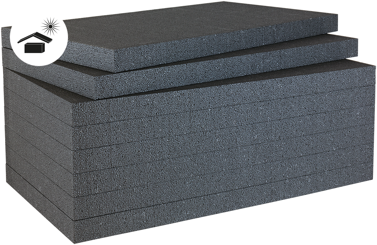 Flachdach-Dämmplatte grau